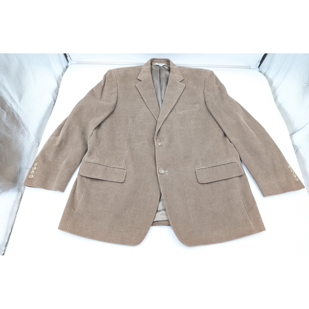 Joseph Feiss Mens Blazer Sport Coat Two Button Casual Jacket 44 R Corduroy Suits